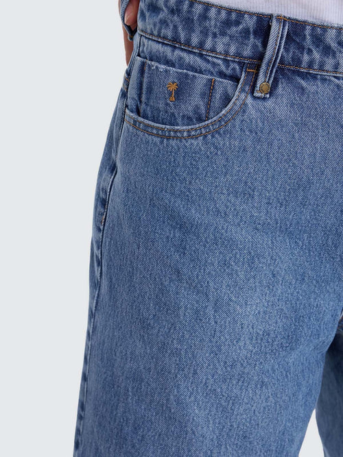 Slacker Relaxed Denim Short DEEP VINTAGE BLUE