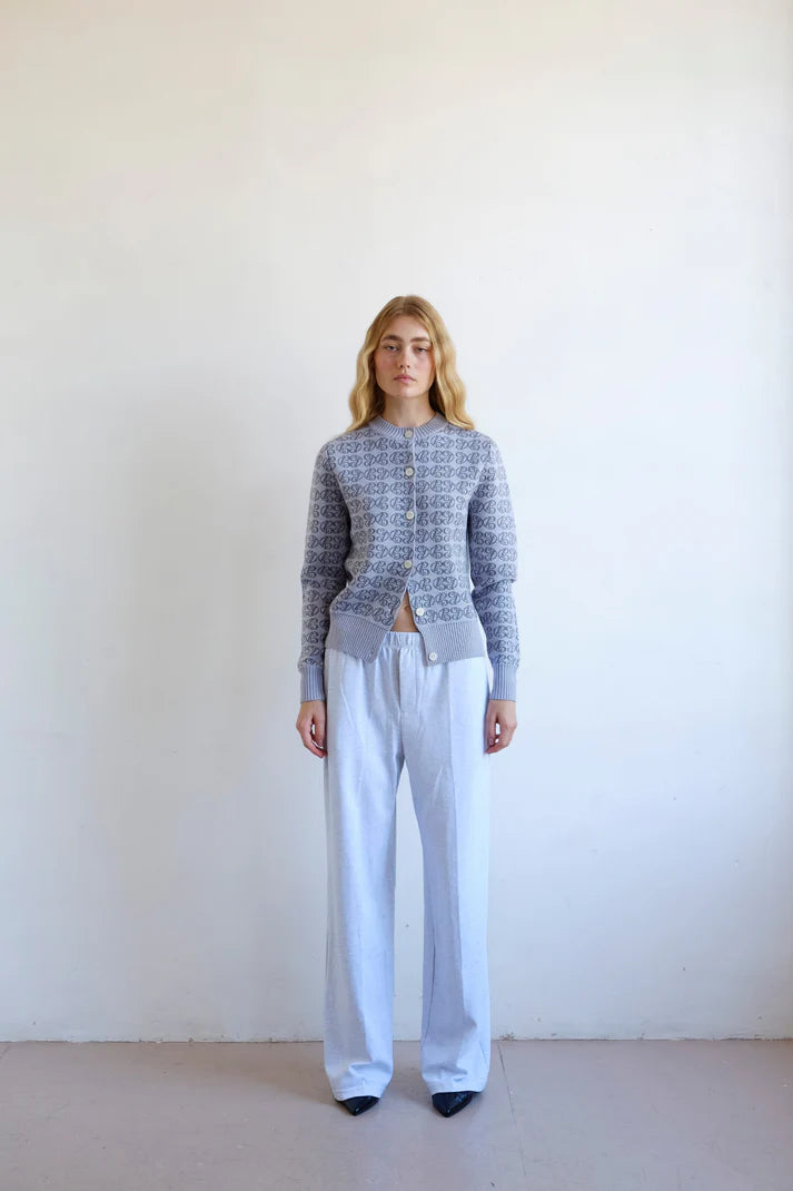 CPD Monogram Cardigan SKY/NAVY