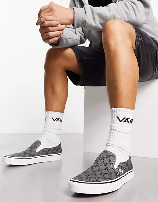 VANS // Classic Slip-On Monogram PEWTER