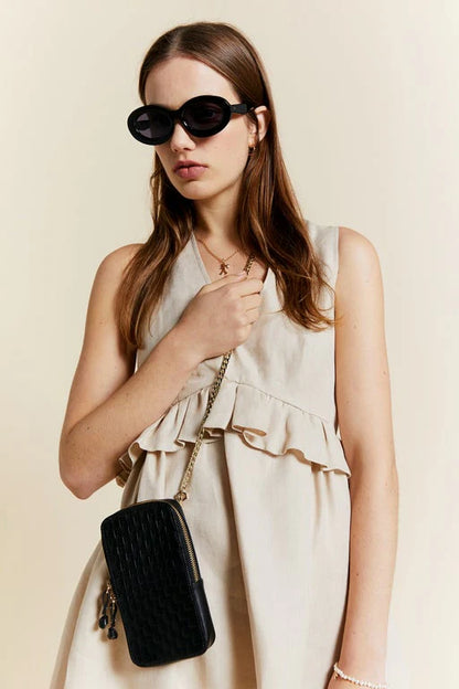 KAREN WALKER // Monogram Mini Bag BLACK