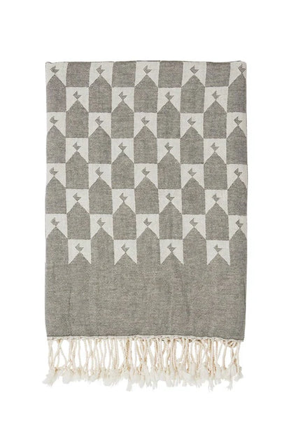 KAREN WALKER // Monogram Turkish Towel DARK OLIVE