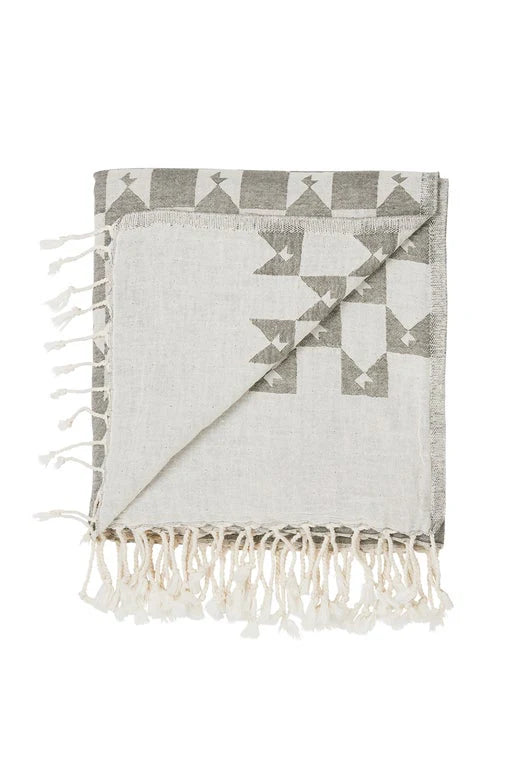 KAREN WALKER // Monogram Turkish Towel DARK OLIVE