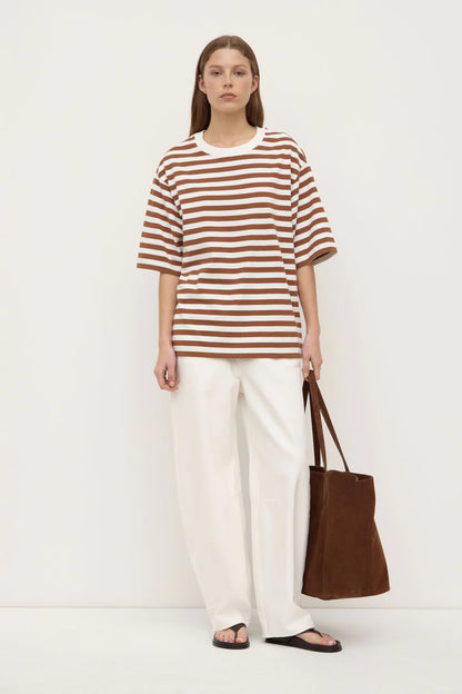 ASSEMBLY LABEL // Monte Stripe Tee EARTH WHITE