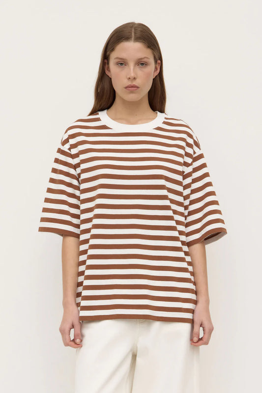 ASSEMBLY LABEL // Monte Stripe Tee EARTH WHITE