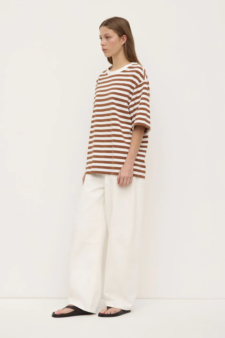 ASSEMBLY LABEL // Monte Stripe Tee EARTH WHITE