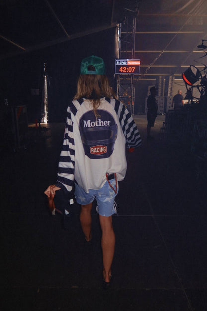 HAPPY LITTLE MOTHER // Racing Stripe Mesh BLACK