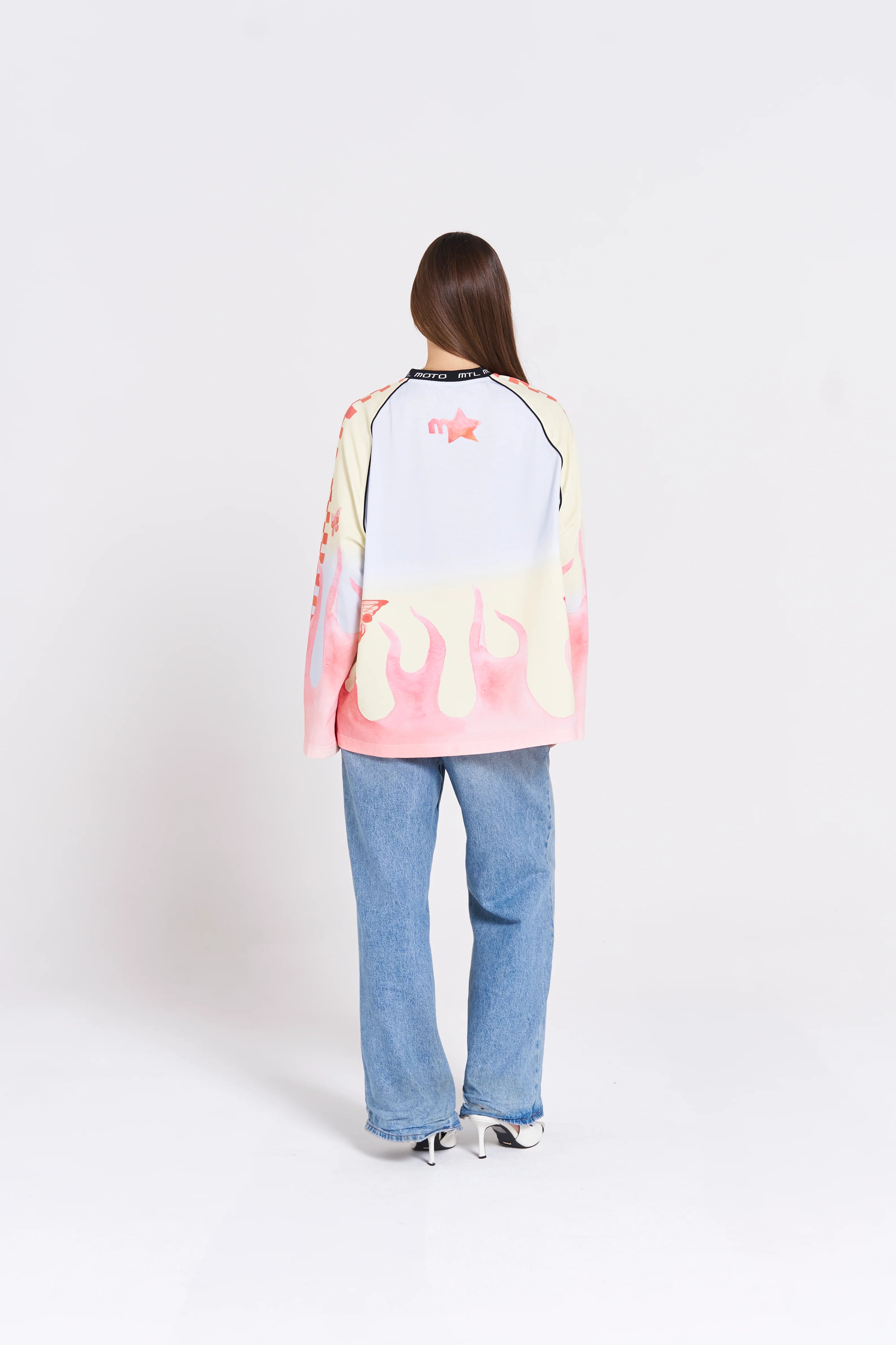 MAKU // Moto Long Sleeve Tee FIERY PINK