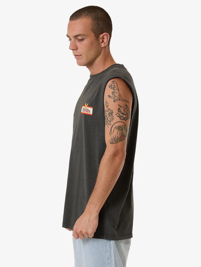 THRILLS // Never Stop Merch Muscle Fit Tee MERCH BLACK