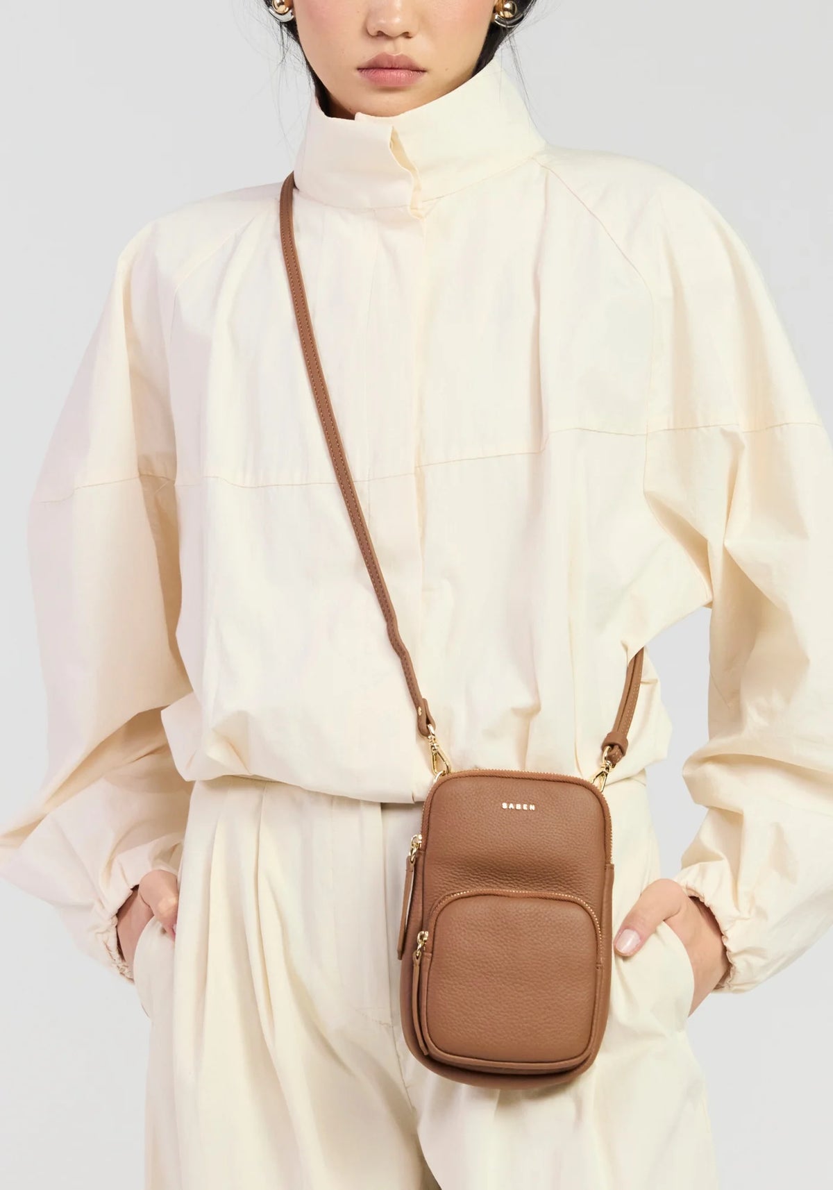 Nikko Pocket Phone Sling TAN LUXE