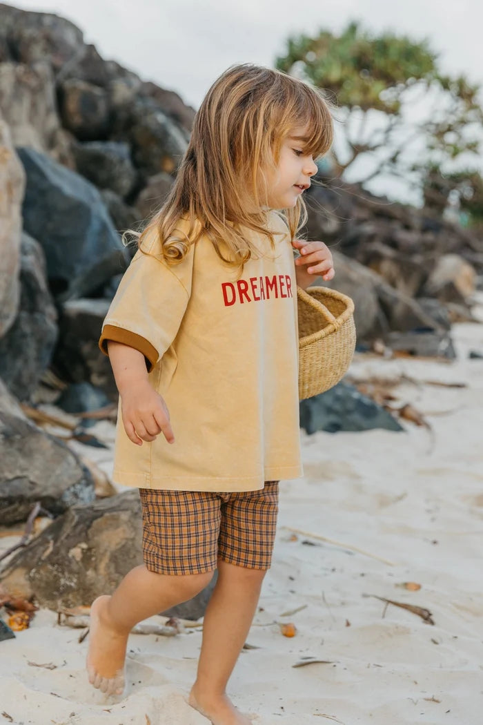Nomad Kids Shorts BROWN CHECK