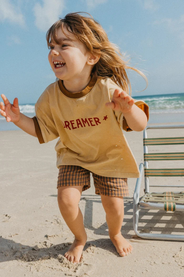 Nomad Kids Shorts BROWN CHECK