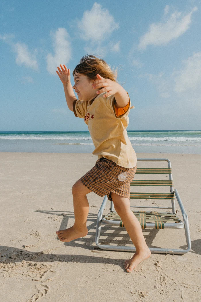 Nomad Kids Shorts BROWN CHECK