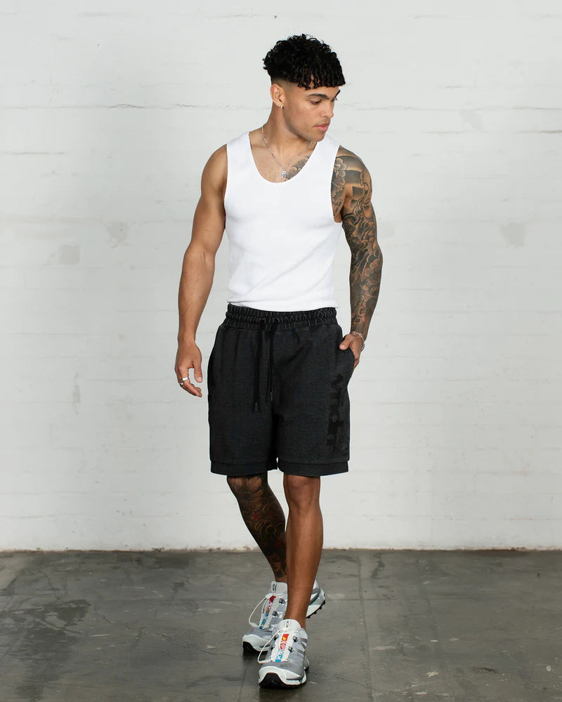 WNDRR // Offcut Tech Trackshort WASHED BLACK