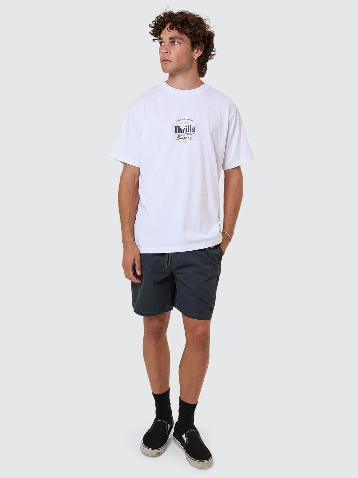 THRILLS // OG Strength Merch Fit Tee WHITE