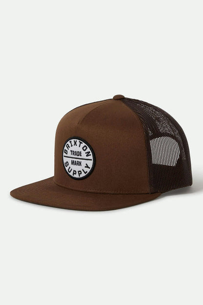 BRIXTON // Oath MP Trucker Hat PINECONE BROWN