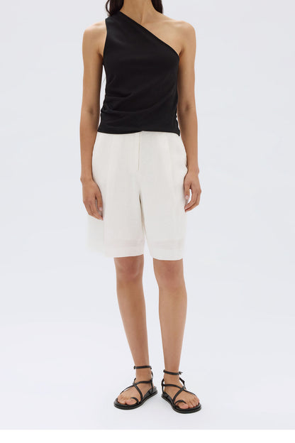 ASSEMBLY LABEL // Orchid Jersey One Shoulder TOP BLACK