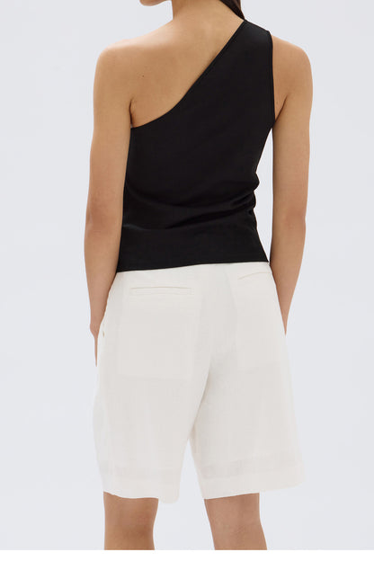 ASSEMBLY LABEL // Orchid Jersey One Shoulder TOP BLACK