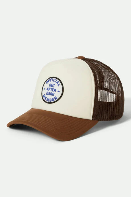 BRIXTON // Out After Dark Trucker PINECONE BROWN/WHITE