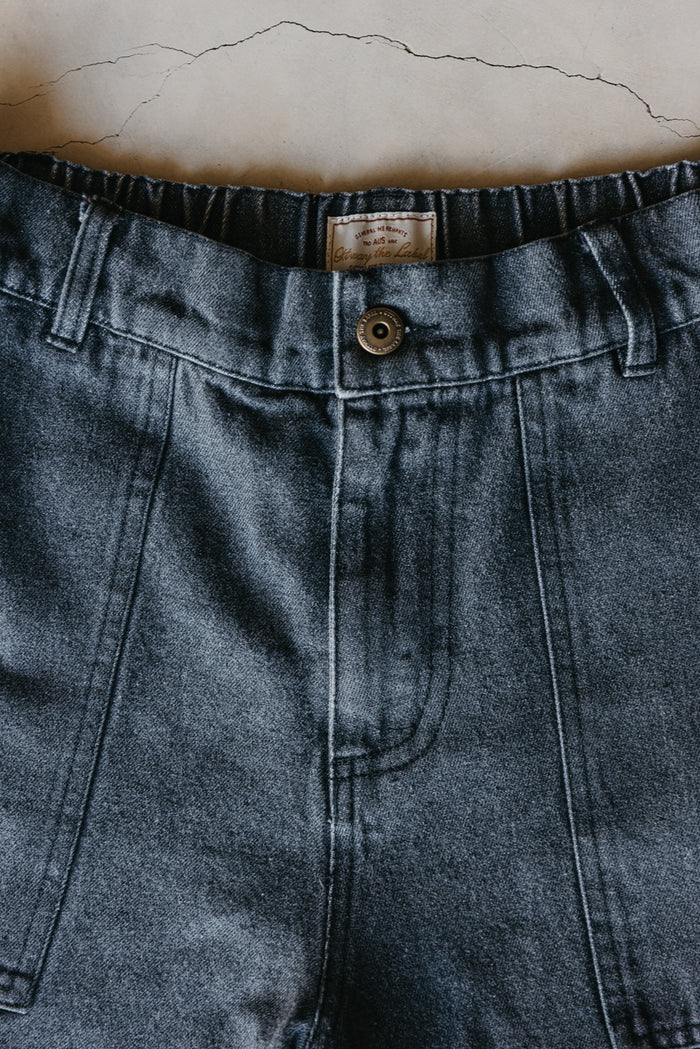 Overland Shorts WASHED BLACK DENIM