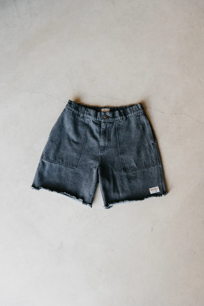 Overland Shorts WASHED BLACK DENIM