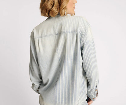 ONE TEASPOON // Everyday Denim Shirt PAINTERS STRIPE