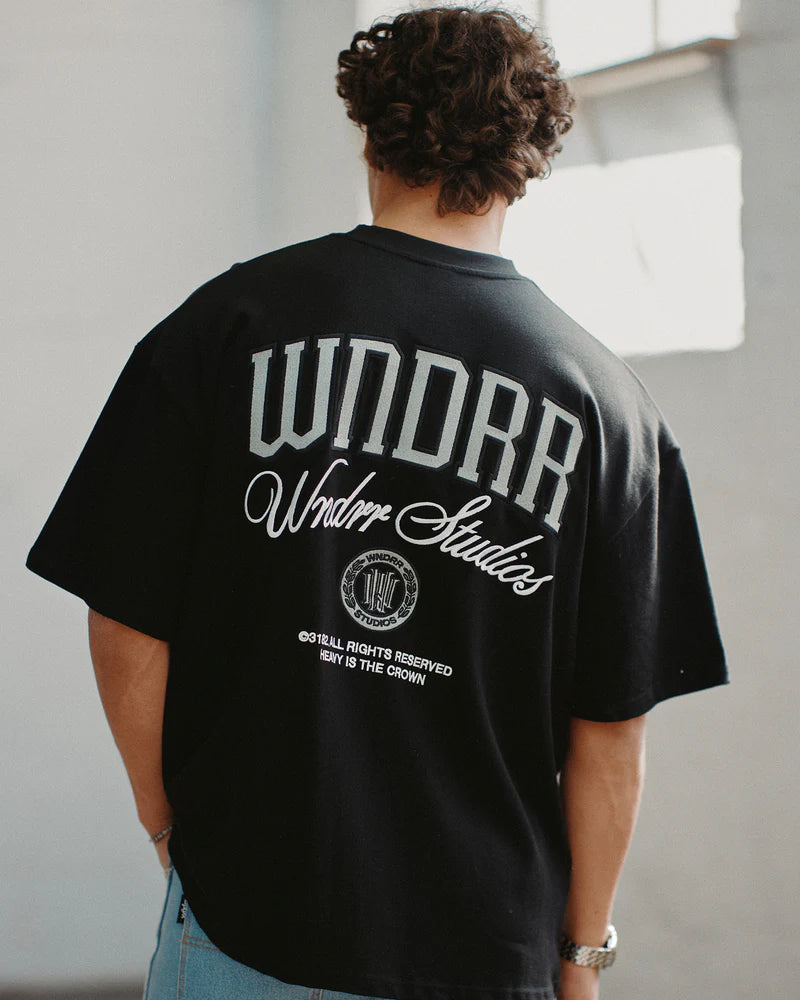 WNDRR // Pavilion Heavy Weight Tee BLACK