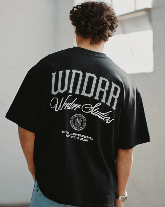 WNDRR // Pavilion Heavy Weight Tee BLACK