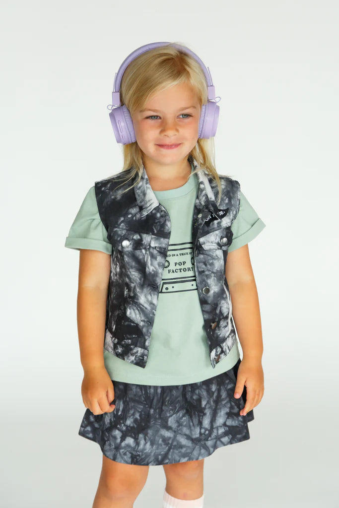 POP FACTORY SHOP // Music + Me Skirt BLACK TIE DYE