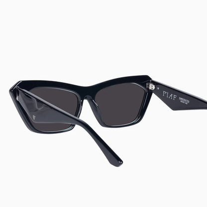 VALLEY // Piaf GLOSS BLACK w. SILVER METAL / BLACK LENS