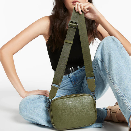 STATUS ANXIETY // Plunder With Webbed Strap Bag KHAKI