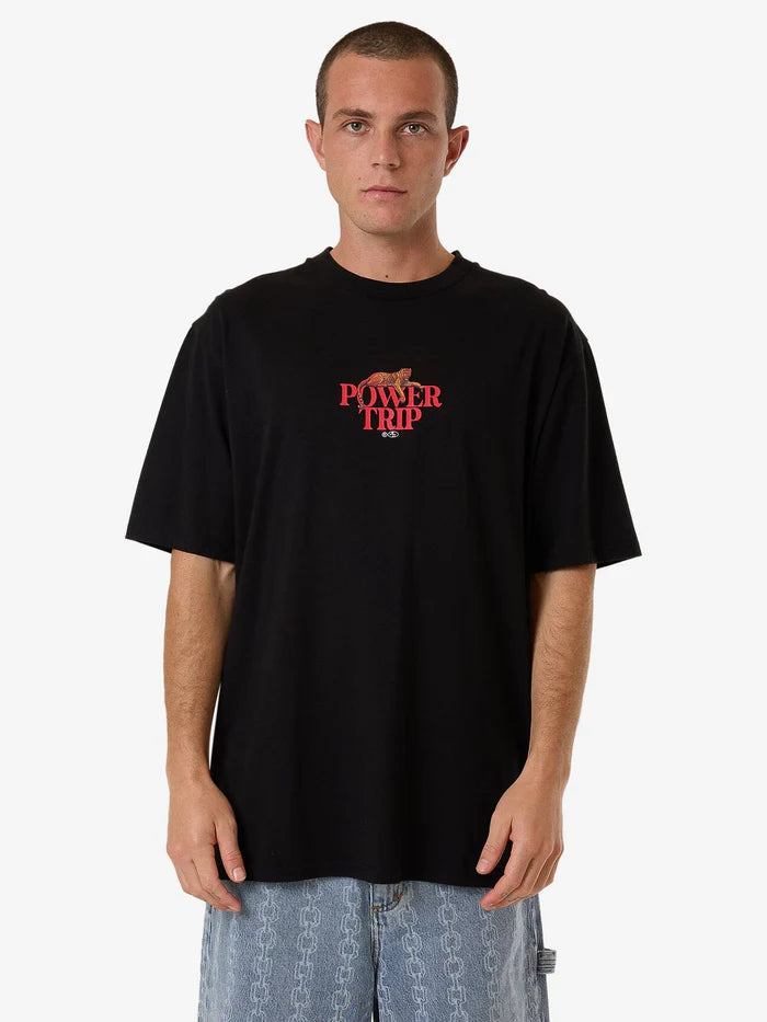 THRILLS // Power Trip Oversize Fit Tee BLACK