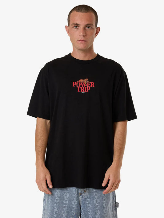 THRILLS // Power Trip Oversize Fit Tee BLACK