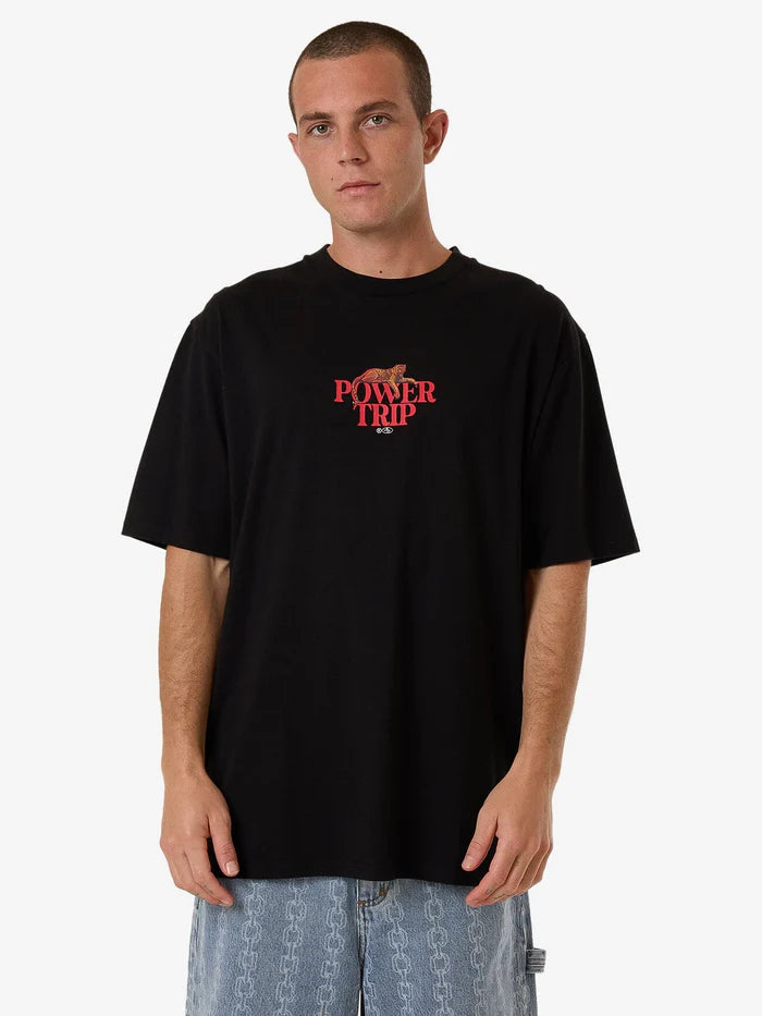 THRILLS // Power Trip Oversize Fit Tee BLACK