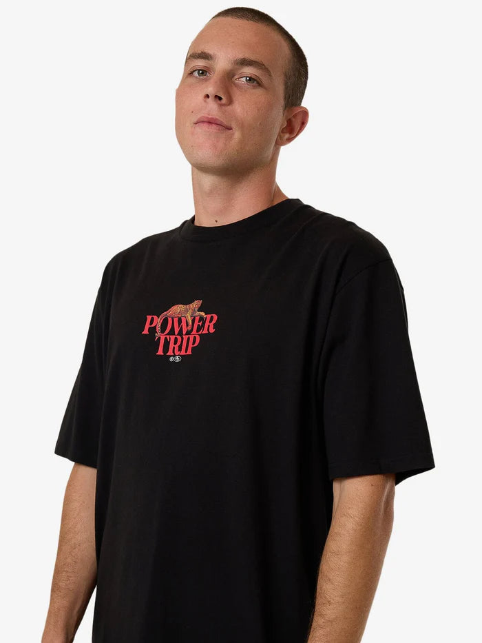 THRILLS // Power Trip Oversize Fit Tee BLACK