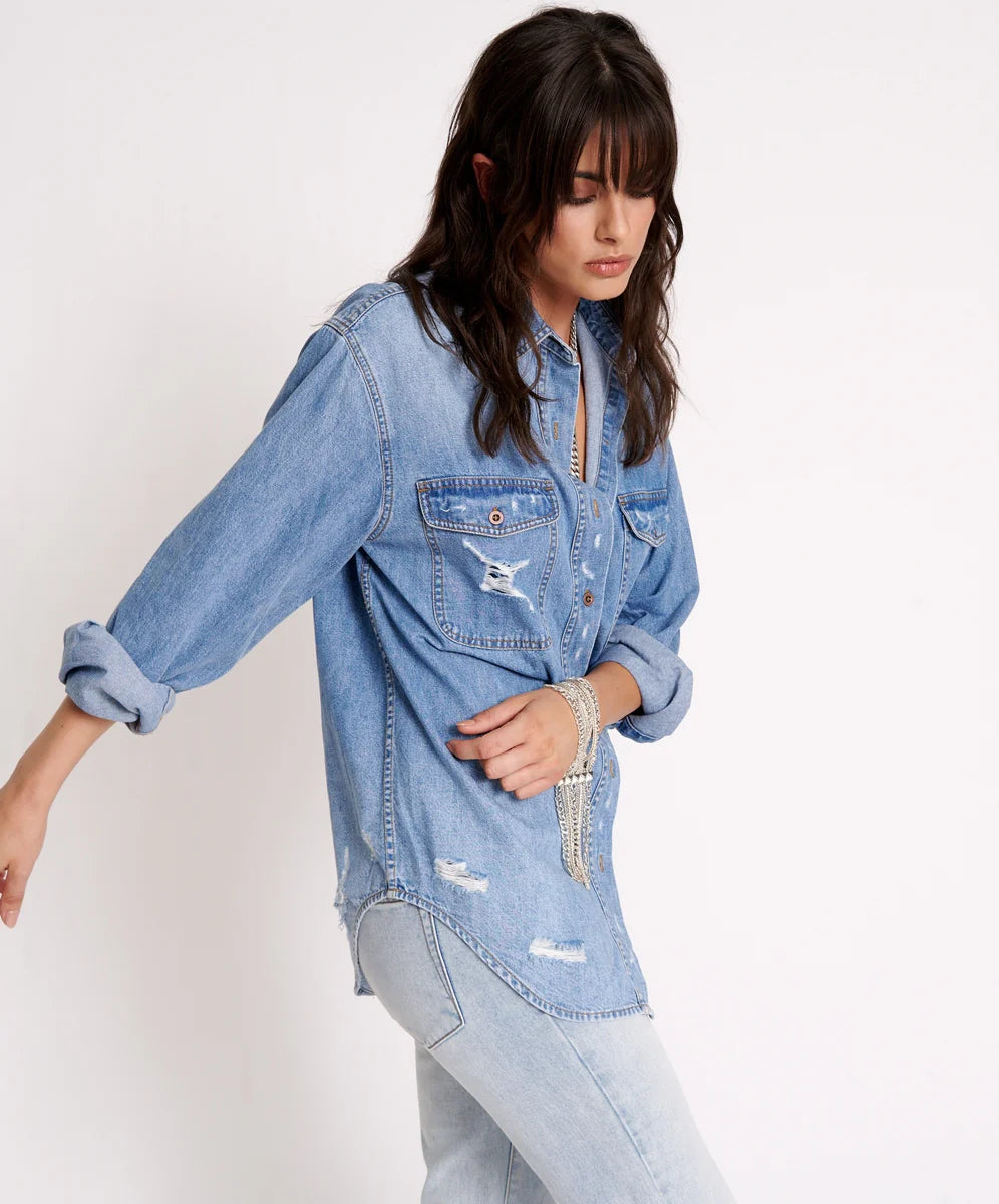 ONE TEASPOON // Everyday Denim Shirt PACIFICA