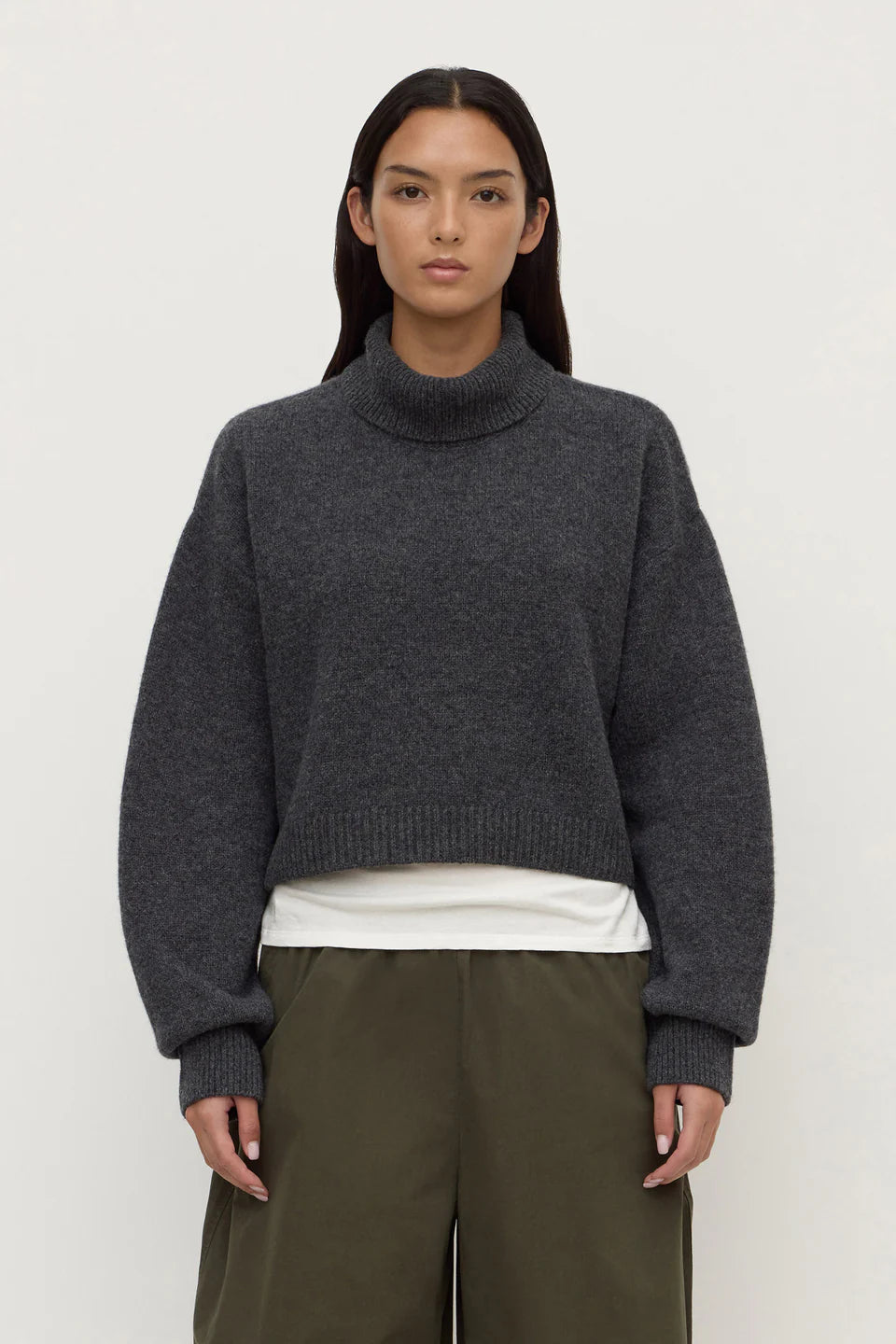 ASSEMBLY LABEL // Paris Wool Cashmere Knit CHARCOAL MARLE