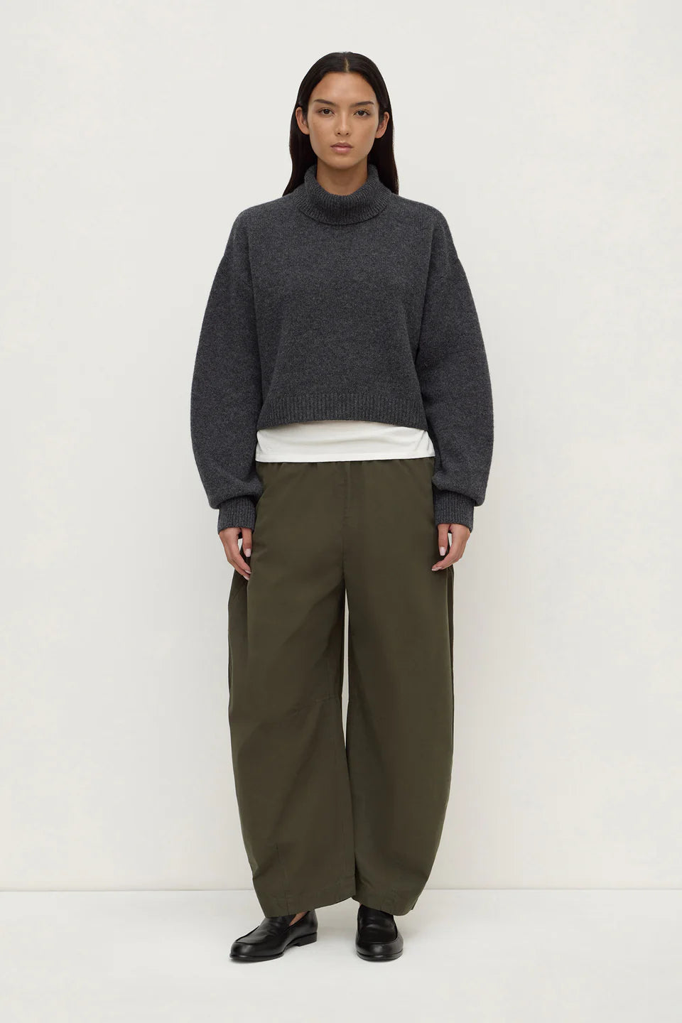 ASSEMBLY LABEL // Paris Wool Cashmere Knit CHARCOAL MARLE