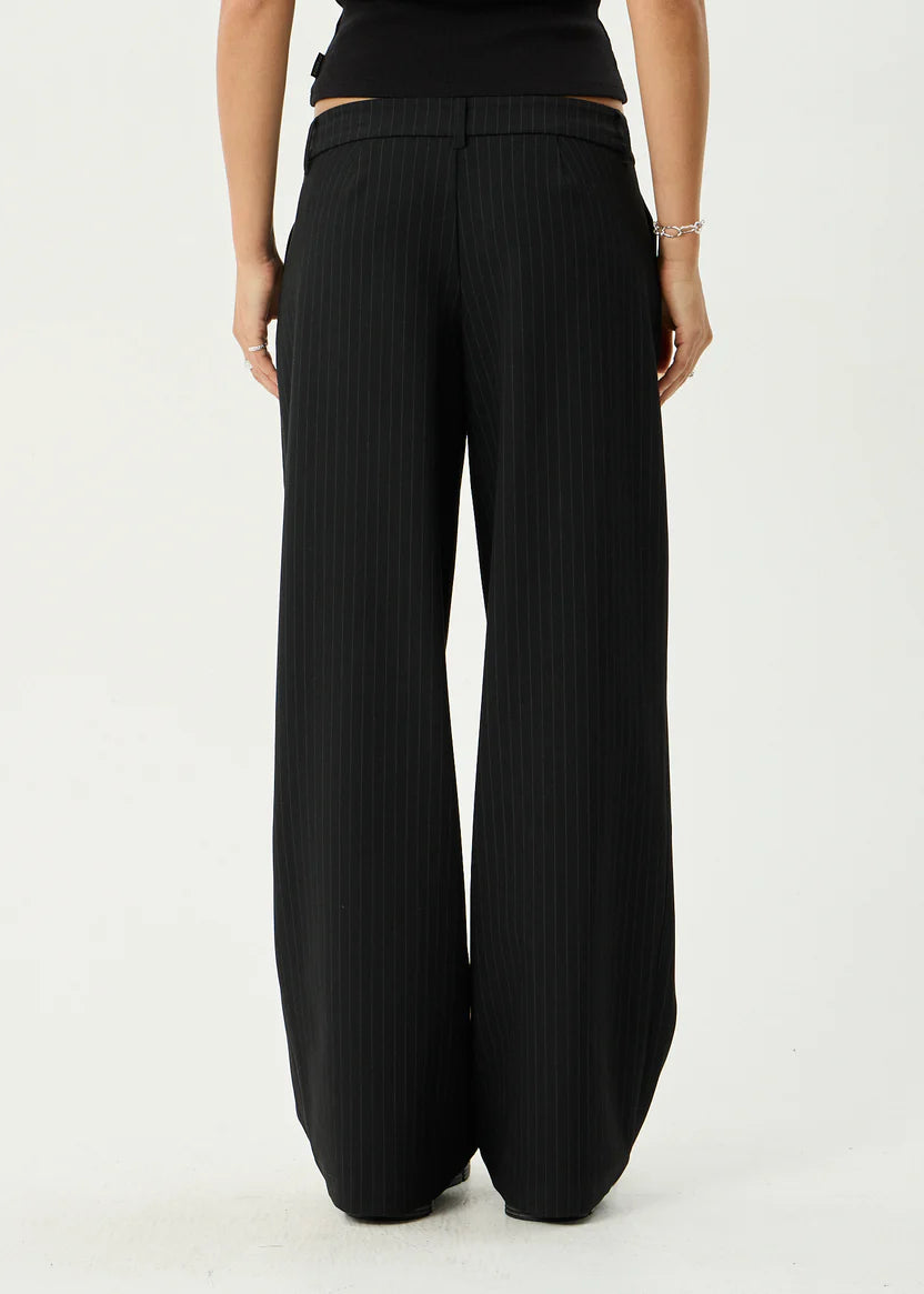 Pinstripe Low Rise Trouser BLACK