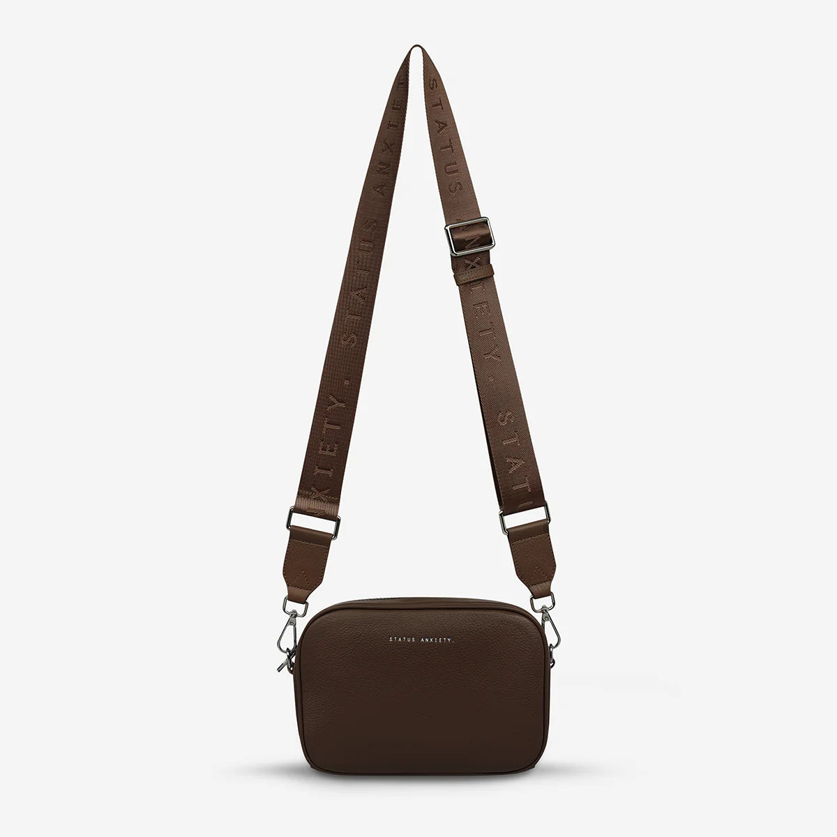 STATUS ANXIETY // Plunder With Webbed Strap Bag COCOA