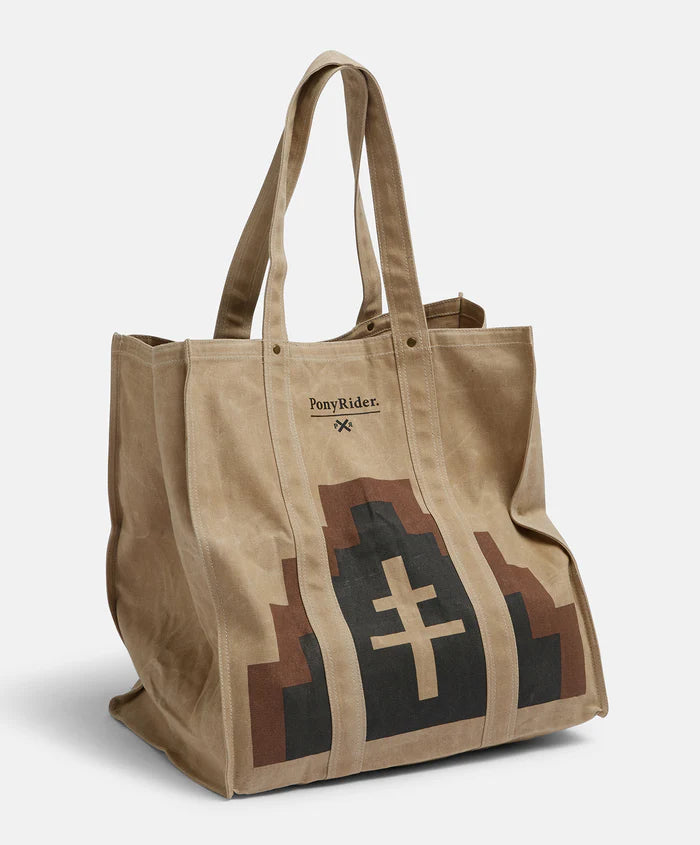 PONY RIDER // Market Tote MOUNTAIN PRINT