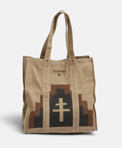 PONY RIDER // Market Tote MOUNTAIN PRINT