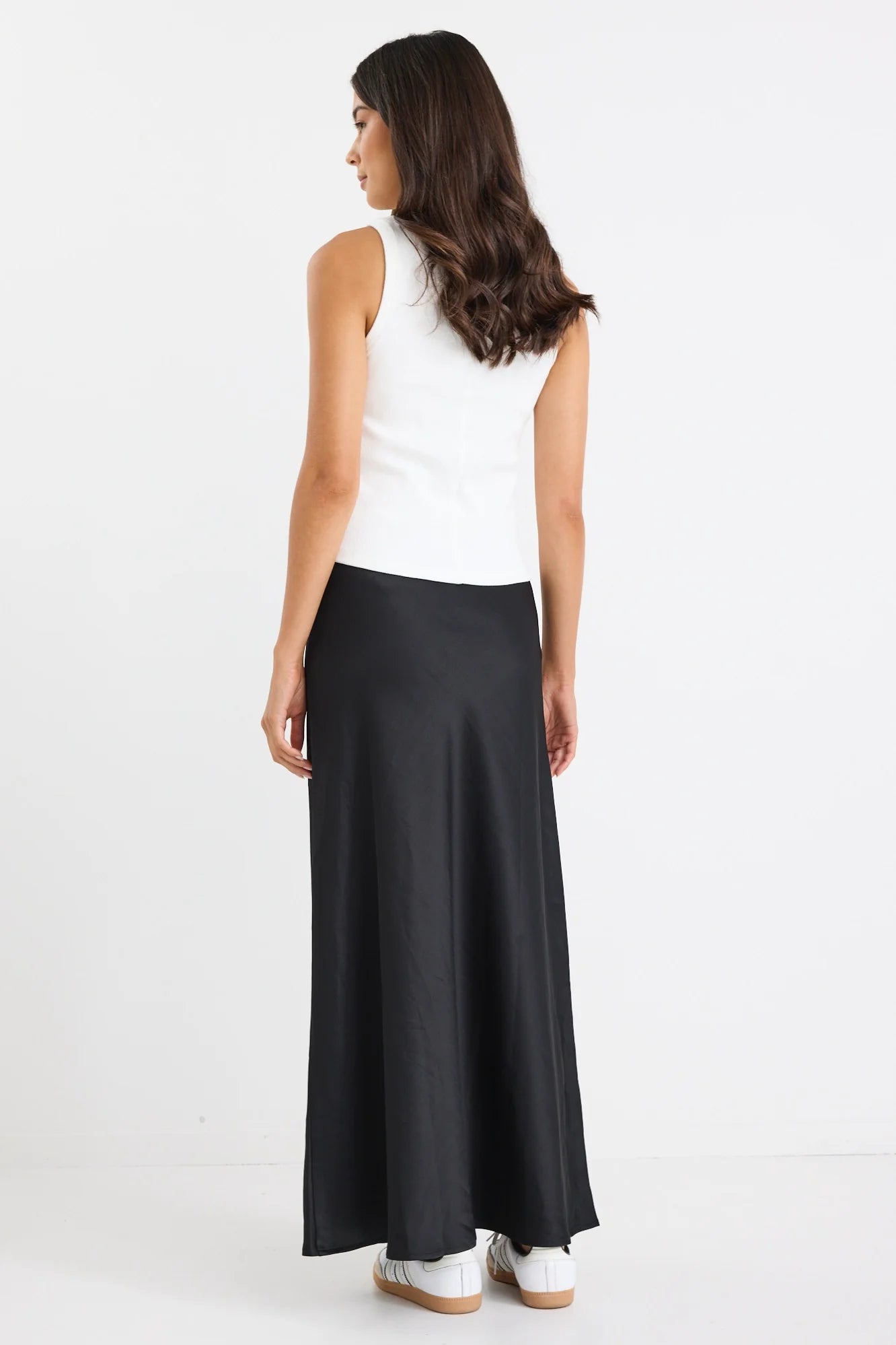 STORIES BE TOLD // Prodigy Satin Bias Maxi Skirt BLACK