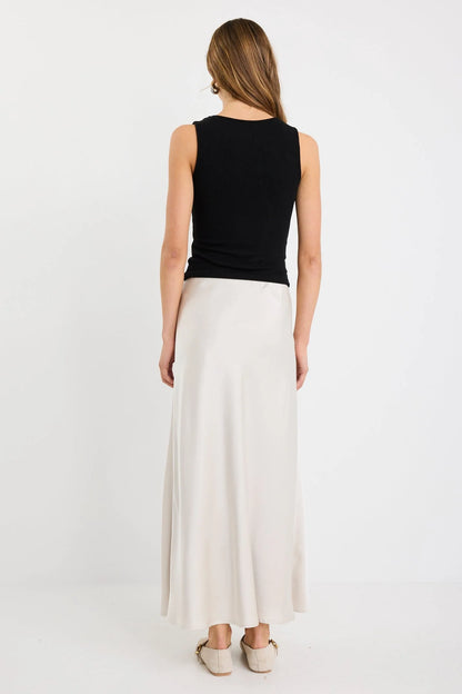 STORIES BE TOLD // Prodigy Satin Skirt PEARL