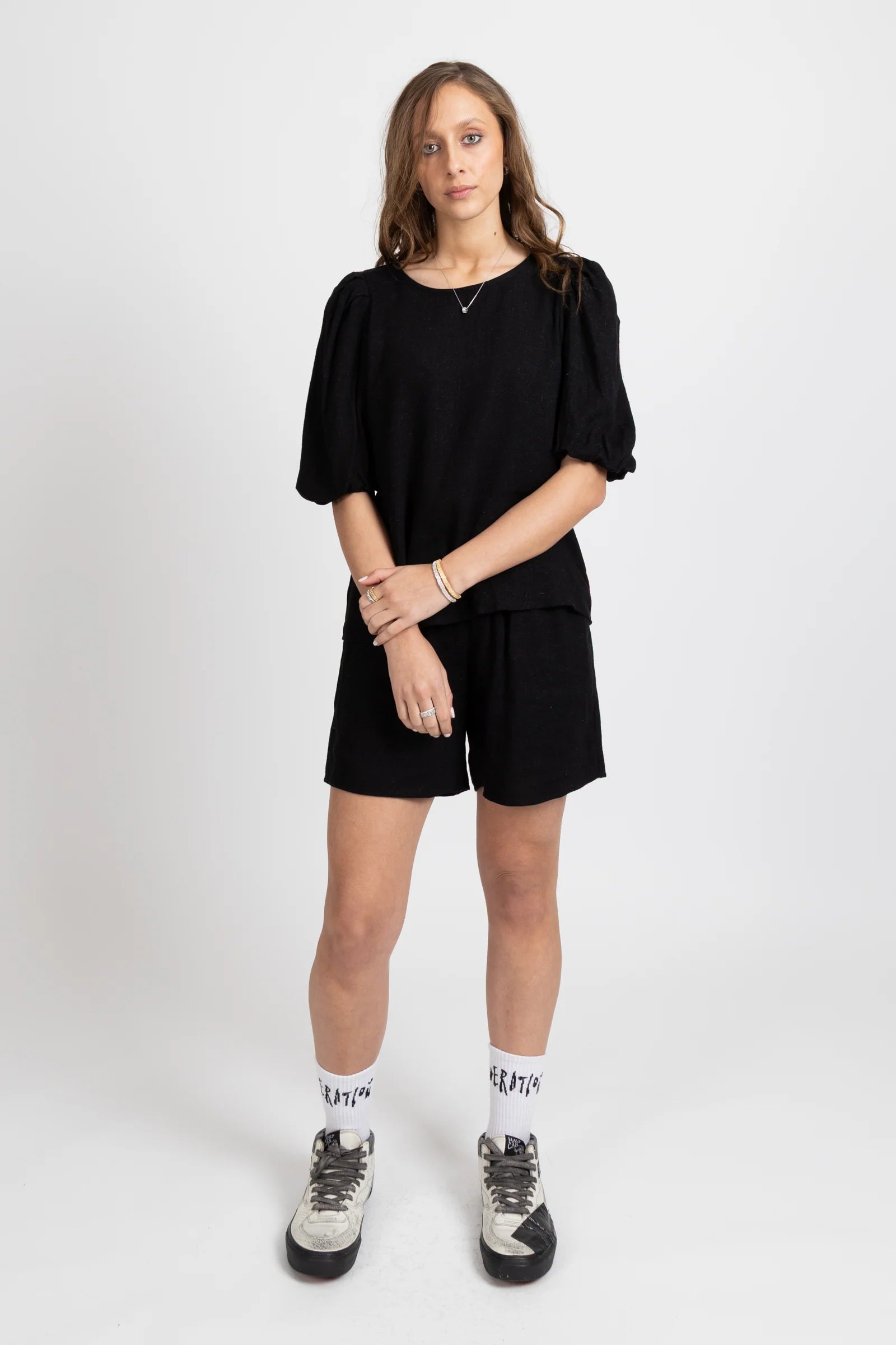 FEDERATION // Punch Top BLACK
