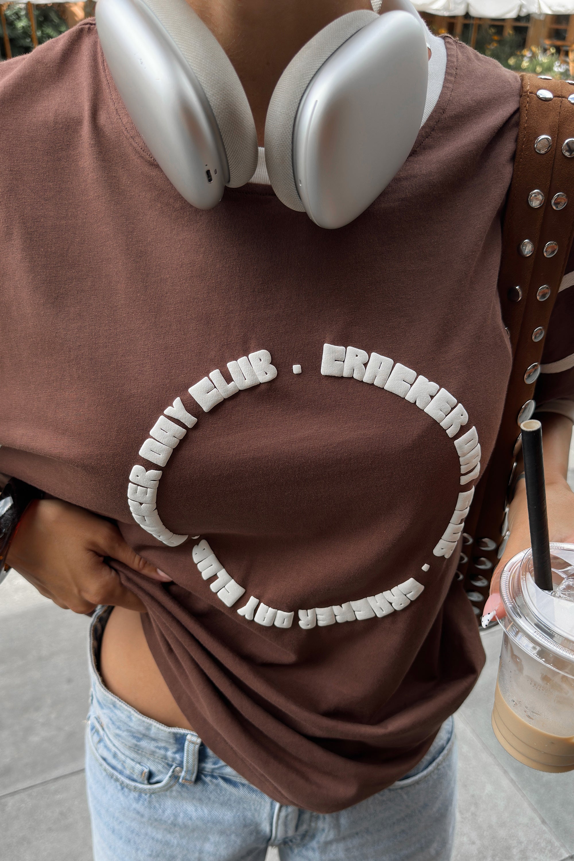 CRACKER DAY CLUB // Racer Club Tee CHOCOLATE