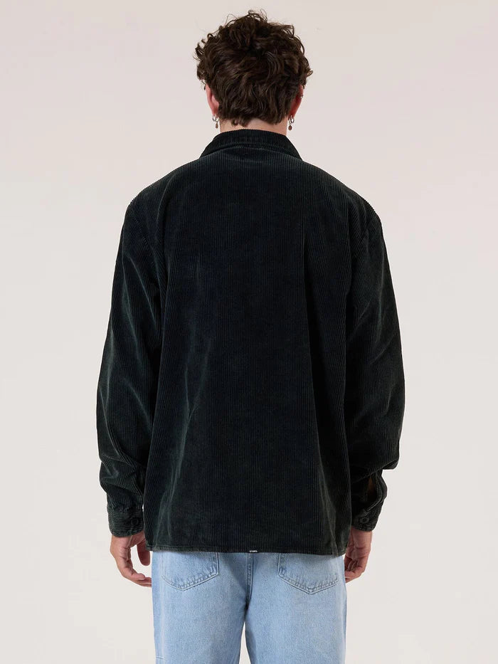 THRILLS // Reality Long Overshirt TURKISH COFFEE