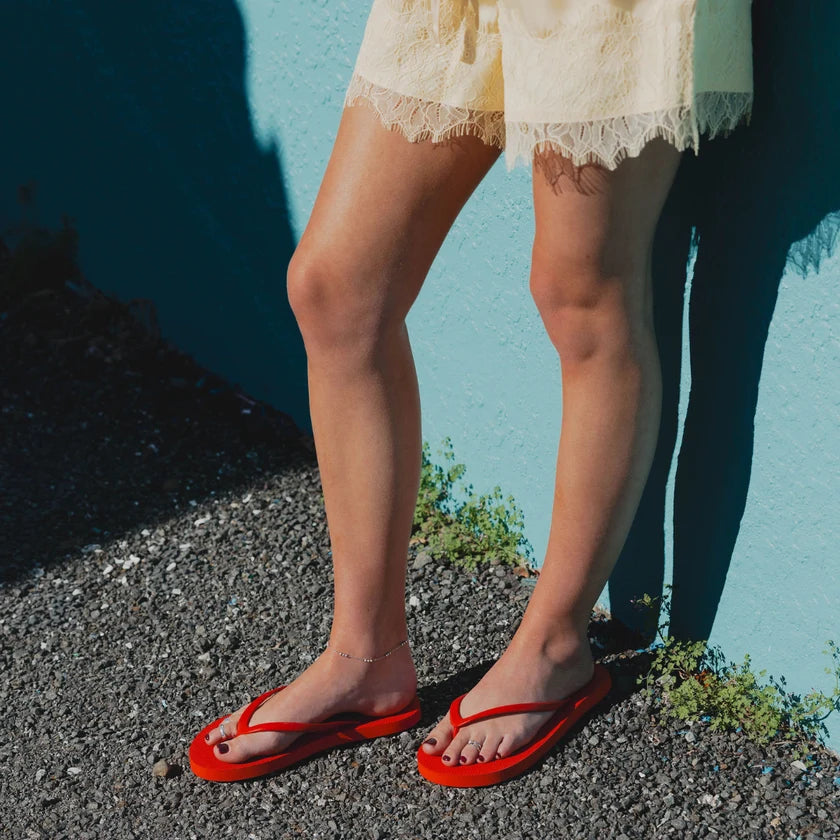 Boyfriend Wide Flip Flop RED