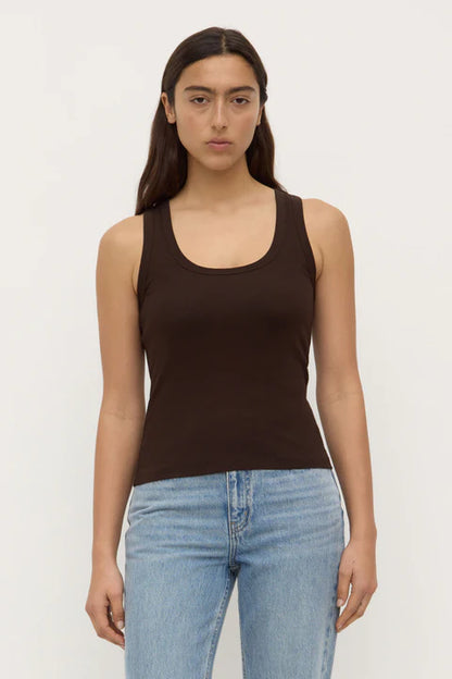ASSEMBLY LABEL // Robyn Scoop Neck Rib Tank GANACHE