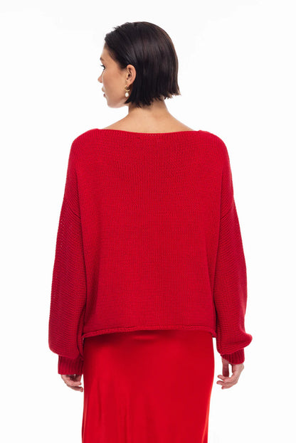 BLAK // Close Sweater RED