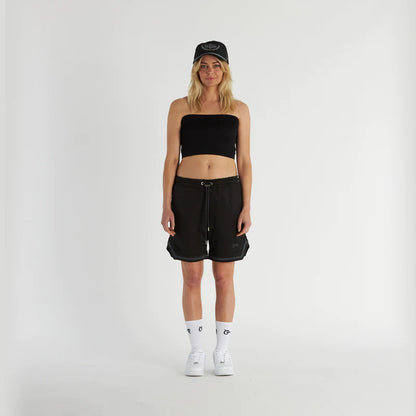 CRATE // Reversible Mesh B-Ball shorts BLACK/DARK GREY